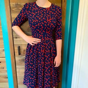 EZPopsy floral print navy and red dress